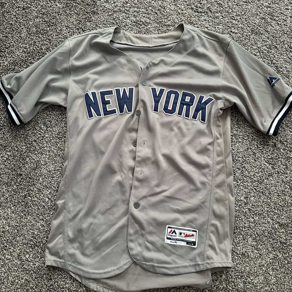 Majestic Gray New York Yankees Road Jersey
